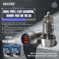 CAR CHARGER 2 USB 36W SUPER FAST CHARGING [Wekome 36W WP-C55 CAR charger]