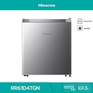 HISENSE ตู้เย็น Minibar 1 ประตู 1.6 คิว RR61D4TGN สีเงิน