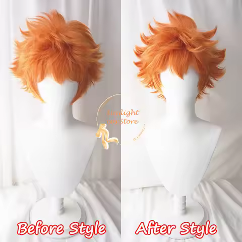 Anime Shoyo Hinata Shoyo Cosplay Wig Orange 30cm Men Women Wigs Heat Resistant Synthetic Hair Hallow