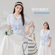 plus size shirt for women XL-5XL big size blouse top for lady ruffle shirts top 24PS818