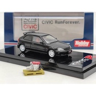 HOBBY JAPAN HONDA CIVIC TYPE-R GF - EK9 BLACK DIECAST SCALE 64