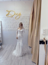 Váy cưới ren croset thân định hình