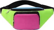 80s Fanny Pack for Women, Fanny Pack with Adjustable Strap, Retro Waist Bag for Running, Travel, Hik