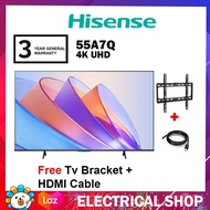 Hisense 50 50A7Q / 55 55A7Q 4K UHD A7Q Series Smart tv Television (FREE HDMI CABLE AND TV BRACKET)