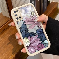 OPPO A52 OPPO A72 OPPO A92 Case Casing Beautiful Leaf Pattern Silicone Protective Cesing Jingmian Mo