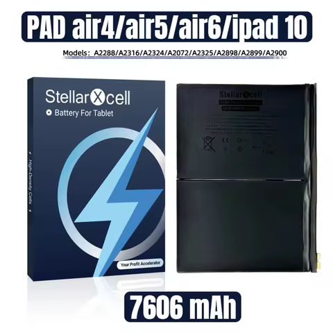 StellarXcell Tablet Battery For iPad10 AIR4 AIR5 AIR6 A2288 A2316 A2324 A2072 2325 A2898 A2899 A2900