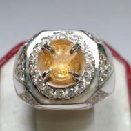 Cincin Batu Permata Yellow Safir Ceylon