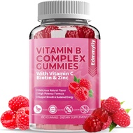 Vitamin B Complex Gummies for Women Men - Vitamin B3, B6, Biotin, B9 Folate, B12 with Inositol, Vita