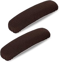 Giantree Chair Arm Armrest Covers, 2Pcs Removable Washable Office Chair Armrest Covers Pads Stretchable Elastic Arm Protectors Sleeves for Elbows Ergonomic Armrest Pillow Pads (Coffee)