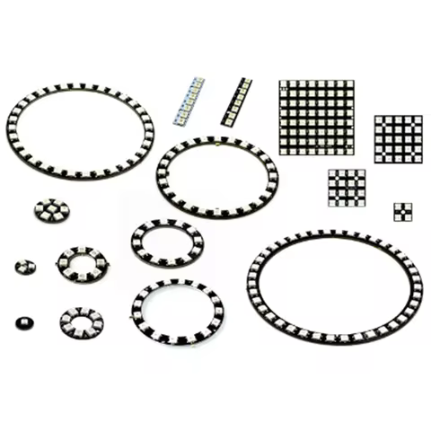 1pcs WS2812 RGB LED Ring 1Bit 8Bit 12Bit 16Bit 24Bit WS2812 5050 RGB LED + Integrated Drivers