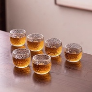 6pcs Glass Transparent Wine Glass Heat-Resistant Household Tea Cup Glass Foreign Wine Glass 6pcs Gla