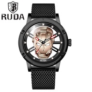 R RUDA Iron Man Hollow Milan with Quartz Luminous Men's Watch