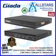 (ALLSTARS) Giada D612-1215U40N0G-G1A Mini PC /Intel Core i3 1215U, Intel UHD Graphics, HDMIx4, GBE L