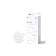[Japan Products] cicibella mask cold cicibella mask bi-color 3D mask disposable mask small face small 60pcs cold white