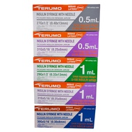 Terumo Insulin Syringe With Needle 0.5ML/1ML (27G/29G/31G) 100pcs - BOX