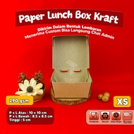 PAPER LUNCH BOX BAHAN KRAFT/LUNCH BOX PAPER COKLAT SIZE M  L  S  XS