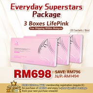 LifePink Beauty Drink - 3 boxes (90 sachets)