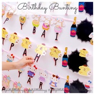 * SG READY STOCK * Birthday Bunting (Gudetama, Little Twin Stars, Melody, Pompompurin, Cinnamoroll | Sanrio)