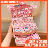 180PCS  Korean Fashion Girls Hair Accessories Set Jewelry Box for Kids Birthday Gifts Melody Getah R