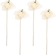MAGICLULU 4pcs Air Freshener Diffuser Sticks Reed Diffuser Refill, Rattan Reed Fragrance Diffuser Simulation Flowers Aroma Diffuser Sticks Oil Diffuser Sticks Replacement