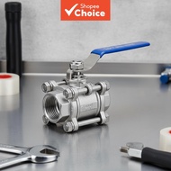 304 SS Three Way Ball Valve 1/2 3/4 Inch Screw Internal Thread Water Pipeline Welded Switch DN20 25 