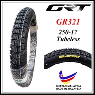 GRT GR 113 268 321 MOTORCYCLE TUBELESS TYRE TAYAR 225-17 250-17 275-17 TUBE TYPE 17 INCH