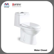 EURANO A838S ONE PIECE Toilet Bowl S Trap Wash Down Water Closet with Ceramic Cistern Tandas Duduk 10 In_JubinBMS