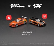 ****預訂 pre-order****   MINI GT - Fast & Furious 系列 1250 Toyota Supra 1251 Mazda RX7 Veilside MINIGT 