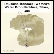 [musinsa standard] Women's Water Drop Necklace, Silver, 1pc / Korean Necklace / Water Drop Design by