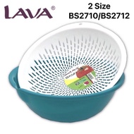 Lava BS2710 10" BS2712 12" BPA-Free Plastic Colander Strainer &amp; With Basin Set Besen Dengan Penapis Plastik