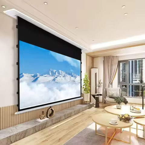 8K Black Diamond / Crystal Ambient Light Rejecting ALR CLR Electric Recessed In-Ceiling Projector Sc