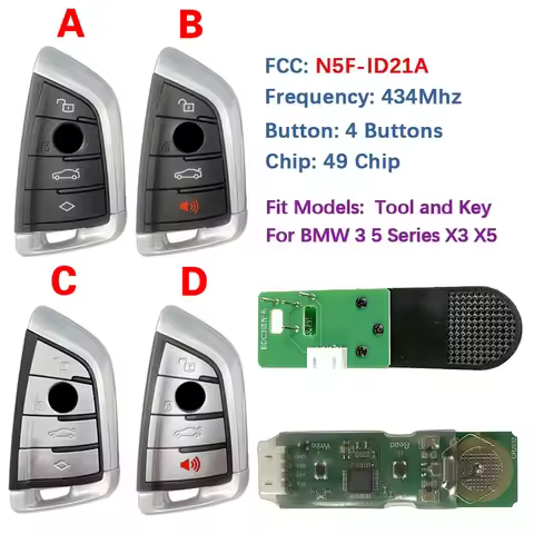 CNP231 Personal BDC3 Adapter Key Adding Programmer With N5F-ID21A 434MHz 49 Chip For BMW 3 5 Series 