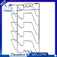 Metal Hanging Pot Cover Storage Rack Wall-Mounted Kitchen Rack Metal Pot Cover Rack