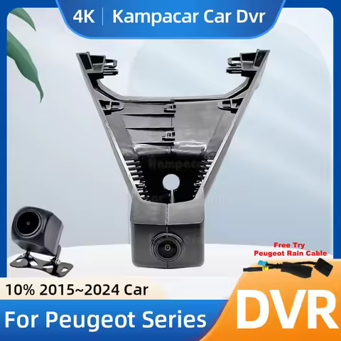 Kampacar PT11-4K 2160P Wifi DashCam Camera Video Recorder For Peugeot 5008 3008 4008 GT Line Allure 