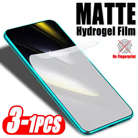 1-3PCS Matte Gel Protective Film For Xiaomi Poco F6 F5 Pro F4 5G F3 GT Anti-Fingerprint Hydrogel Fil