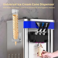 Hot- <br>Ice Cream Cone Waffle Holder Dispenser Plastic Storage Tube with Magnetic Adhesive Plate