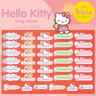 Hellokitty Children's Name Label Sticker Long Name