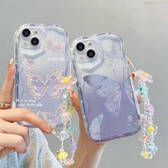 Casing For Huawei P30 PRO Honor 90 5G Lite 20 Nova 10SE 9SE 7SE 5T Butterfly Bracelet Wrist Chain St