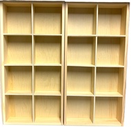 Dollhouse Furniture Wood Grid Shelf Doll Furniture for Collectible Miniatures 1:6 Scale 11.5 inch Fa