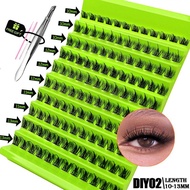10 Row Mixed 20D/30D False Eyelash DIY Eyelash Wheat Spike Devil Eyelash Little Y8E3