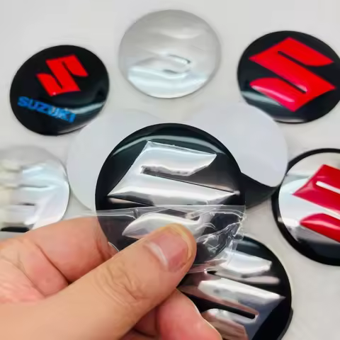 4Pcs Car Emblem Wheel Hub Center Cap Sticker Rim Badge Cover For Suzuki Baleno SX4 Swift Jimny Ignis