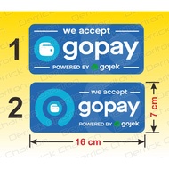 Go Pay Stickers 2 pcs, Gopay digital payment stickers non cashless 16 x 7 cm. 2 pcs.