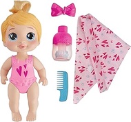Baby Alive Shampoo Snuggle Harper Hugs Blonde Hair 11 Inch Water Baby Doll Playset, Toys for 3 Year 