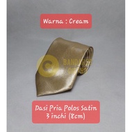 Tie POLOS Silksatin 3 inches (8cm) Wide Cream