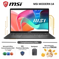MSI Modern 14 F13MG-084 14" FHD Laptop Platinum Gray i3-1315U 8GB 512GB SSD Intel W11 H&S