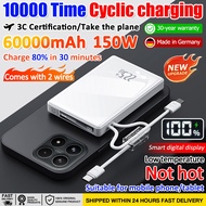 ✨Can be taken on plane✨ 60000mAh 3c power bank 150W wireless power bank mini powerbank ccc power ban