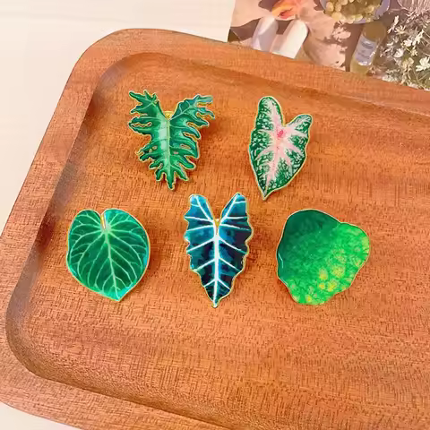 Potted Plant Brooch Monstera Aloe Vera Plant Brooch Clothing Accessories Cactus Badge Cactus Lapel P