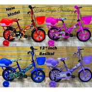 Siap Pasang / Basikal Budak / Basikal kanak kanak / 12" Inch Bicycle Kids / Basikal 12 Inci Untuk Umur 2-4 Tahun -1204