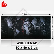 World Map 80x30cm Large Mouse Pad Gaming Mat 70x30cm 90x40cm
