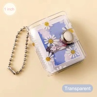 Nicedays🍒Album foto mini Daisy kecil Kunci rantai kunci album foto buku penyimpanan foto